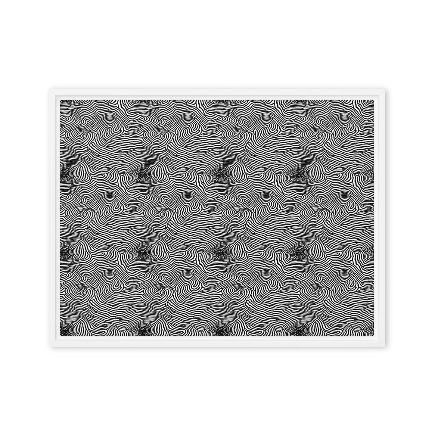 Framed Canvas (in) - Black And White Rhapsody