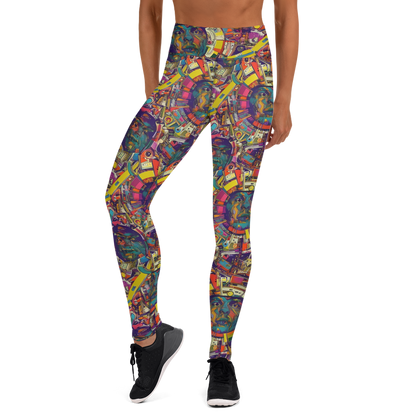 Yoga Leggings - Cosmic Collage