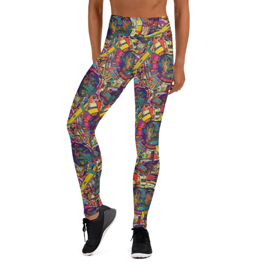 Yoga Leggings - Cosmic Collage