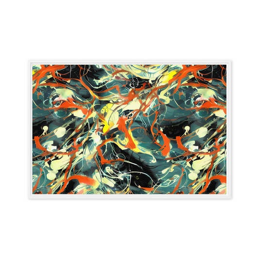 Framed Canvas - Fluid Firestorm