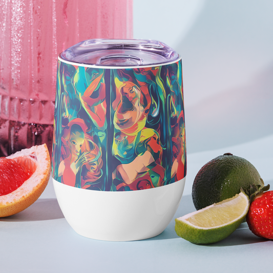 Wine Tumbler - Neon Aurora