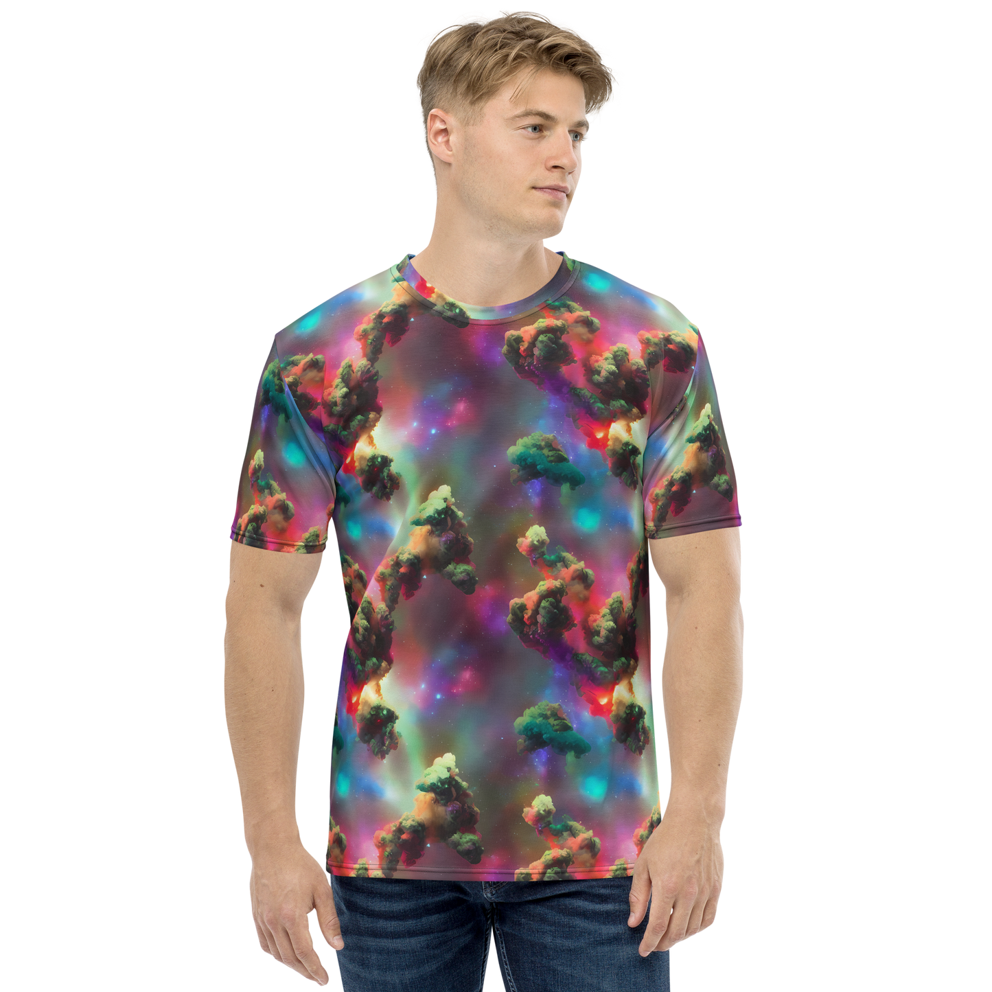 Men's Crew Neck T-Shirt - Nebula Dreams