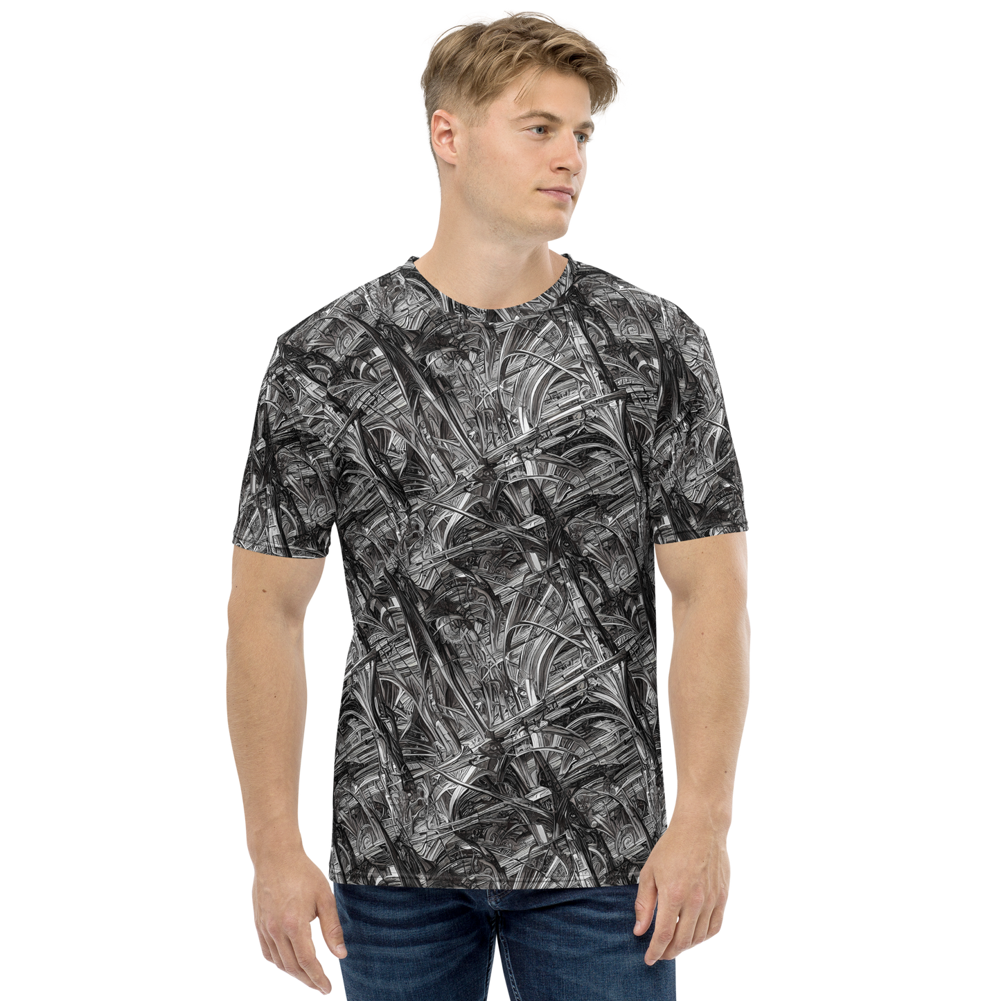 Men's Crew Neck T-Shirt - Gothic Whirlwind