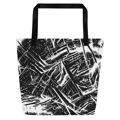 Large Tote Bag w/ Pocket - Ferriss Fractals