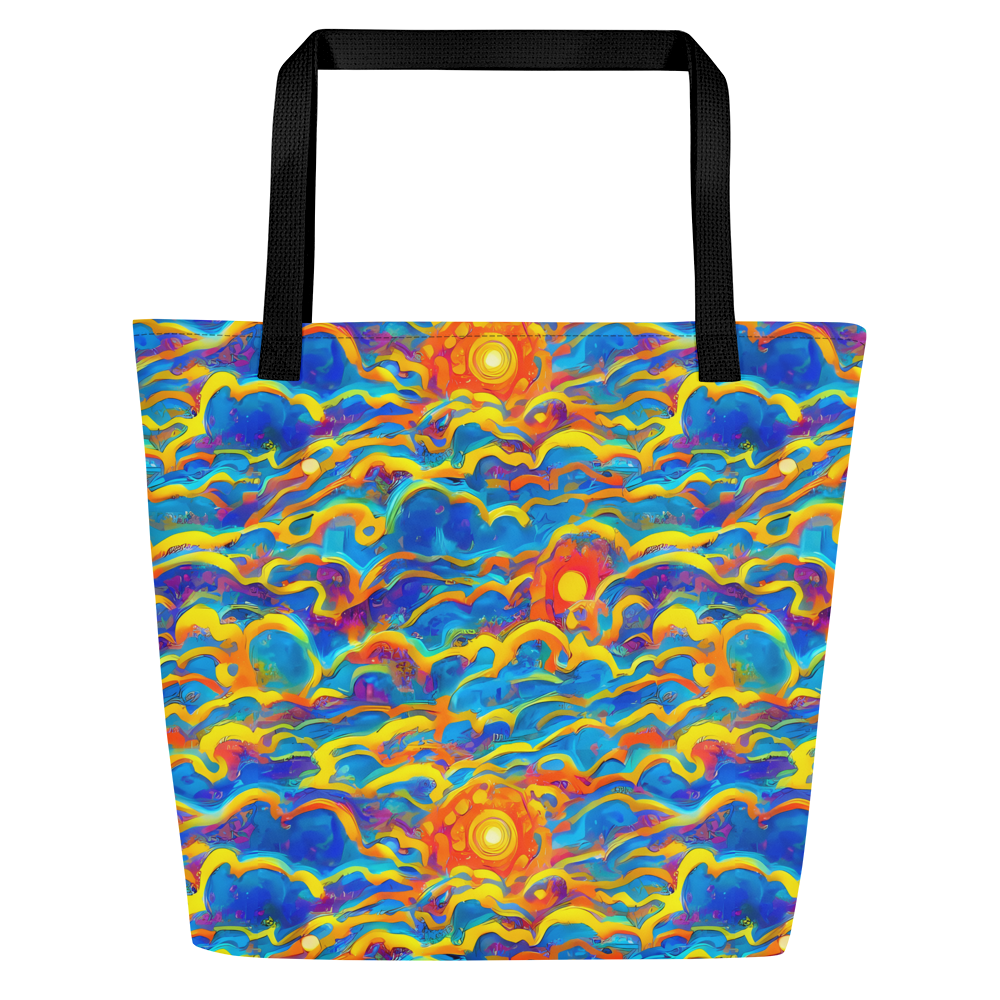 Large Tote Bag w/ Pocket - Chroma Ripple