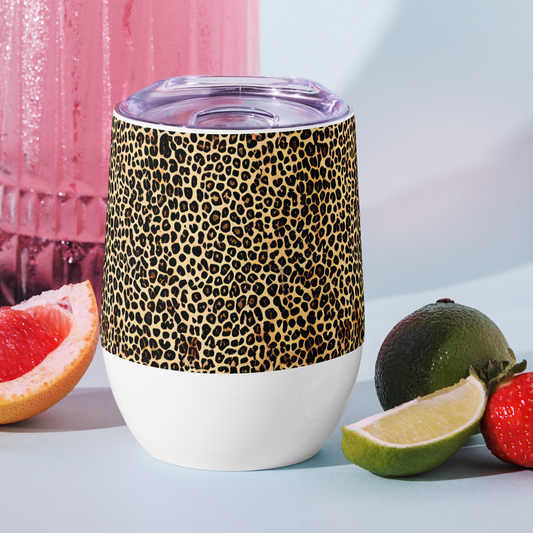 Wine Tumbler - Cheetah Mosaic