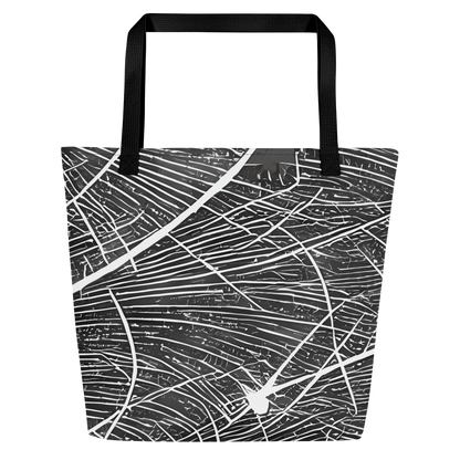 Large Tote Bag w/ Pocket - Silver Echo