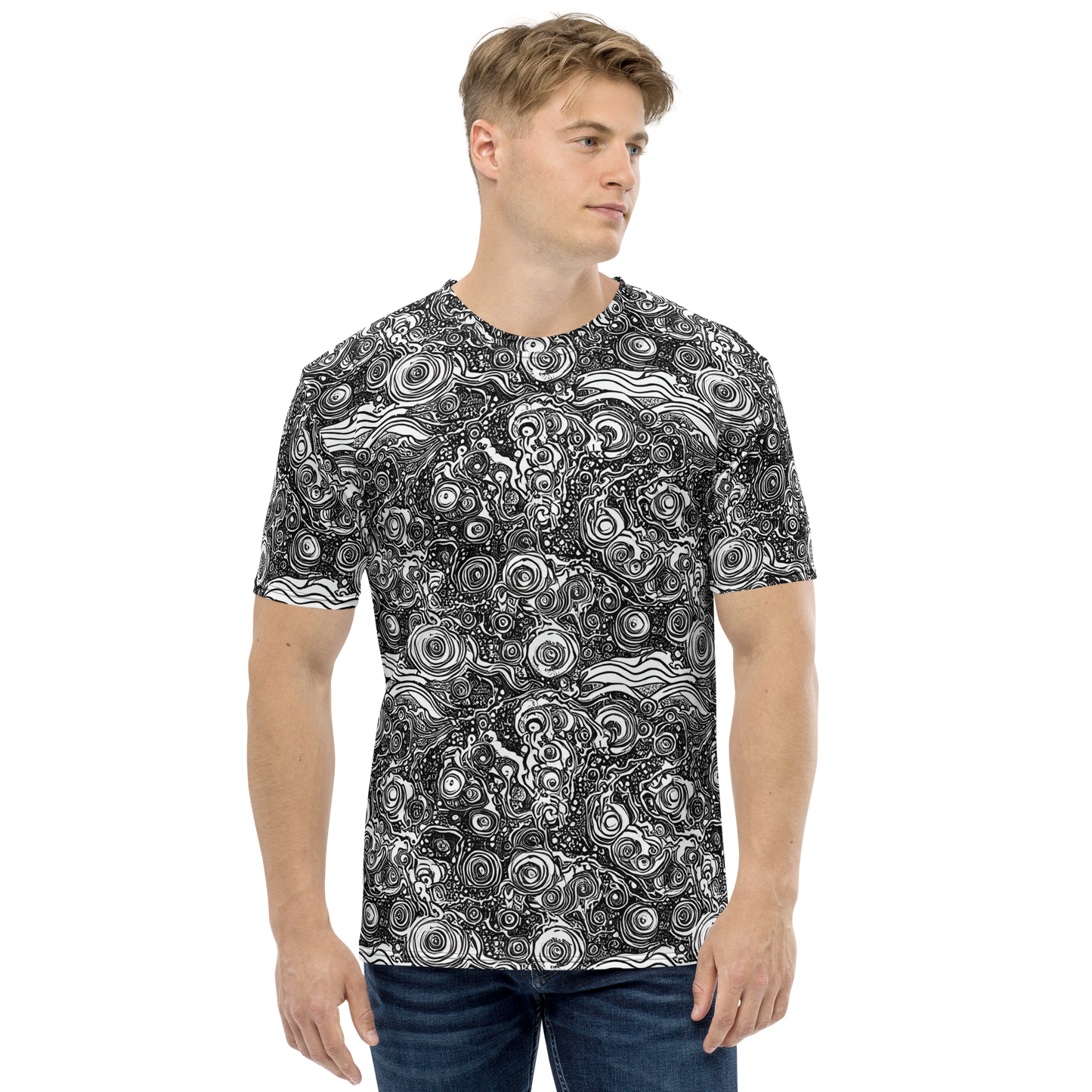 Men's Crew Neck T-Shirt - Swirling Stories