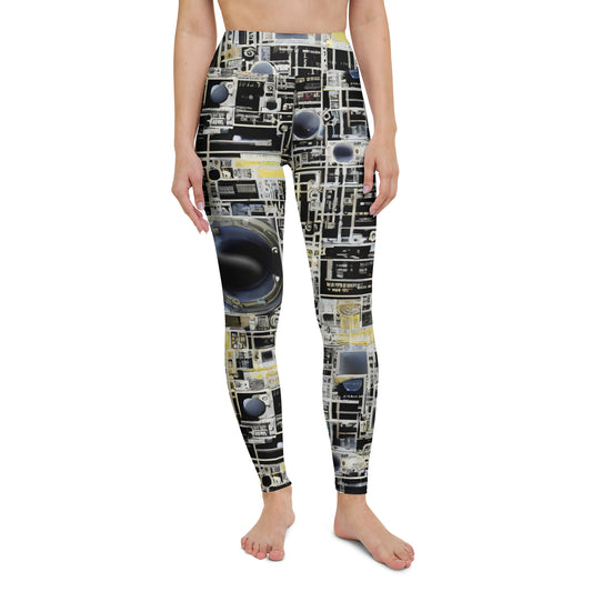 Yoga Leggings - High Contrast, As A Texture, David Eugene Henry, Grace English