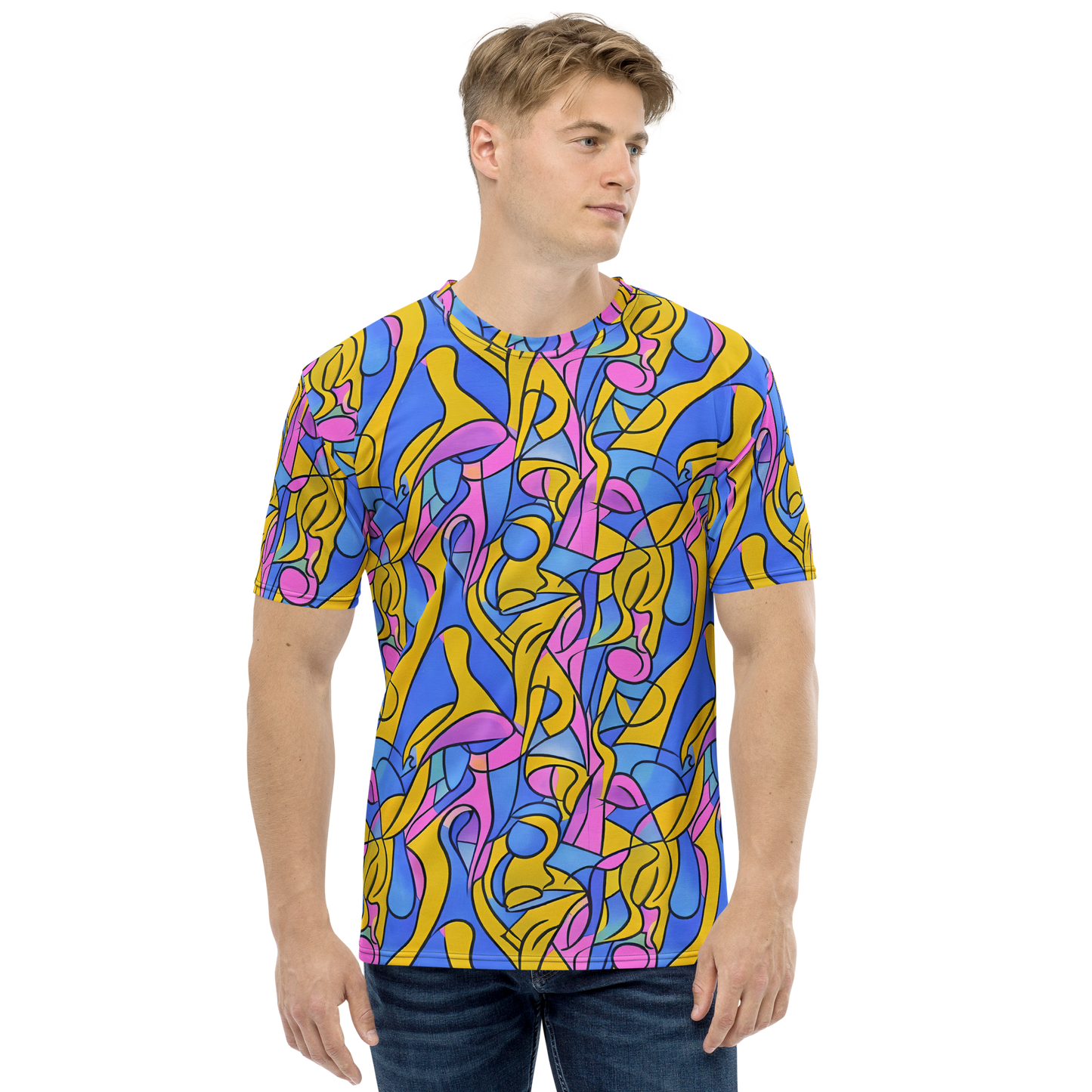 Men's Crew Neck T-Shirt - Cosmic Curves