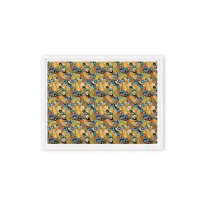 Framed Canvas - Whimsical Feline Dance