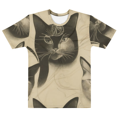 Men's Crew Neck T-Shirt - Feline Symphony