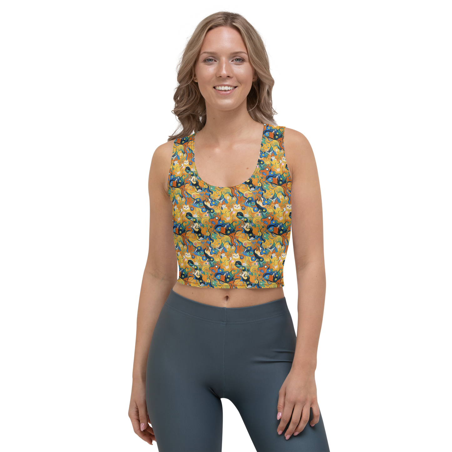 Crop Top - Whimsical Feline Dance