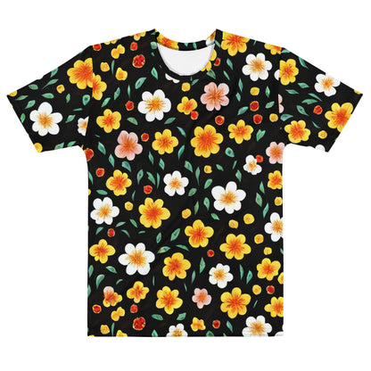 Men's Crew Neck T-Shirt - Sunlit Blossoms