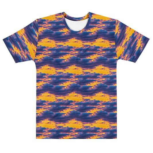 Men's Crew Neck T-Shirt - Aubergine Clouds