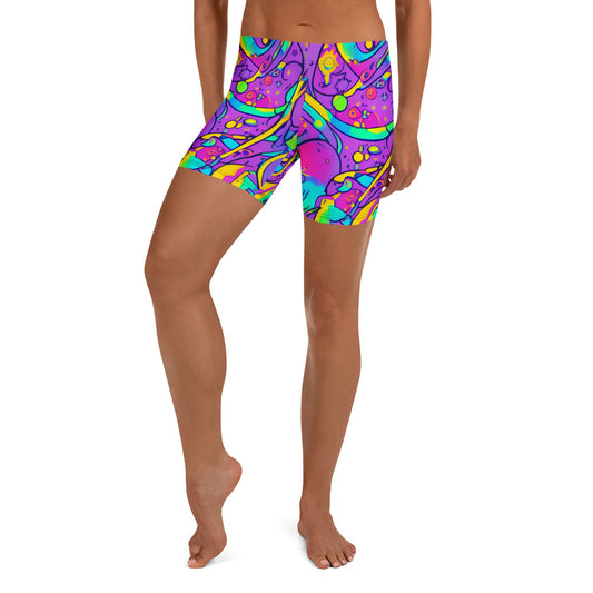 Shorts - Neon Galaxy Whirl