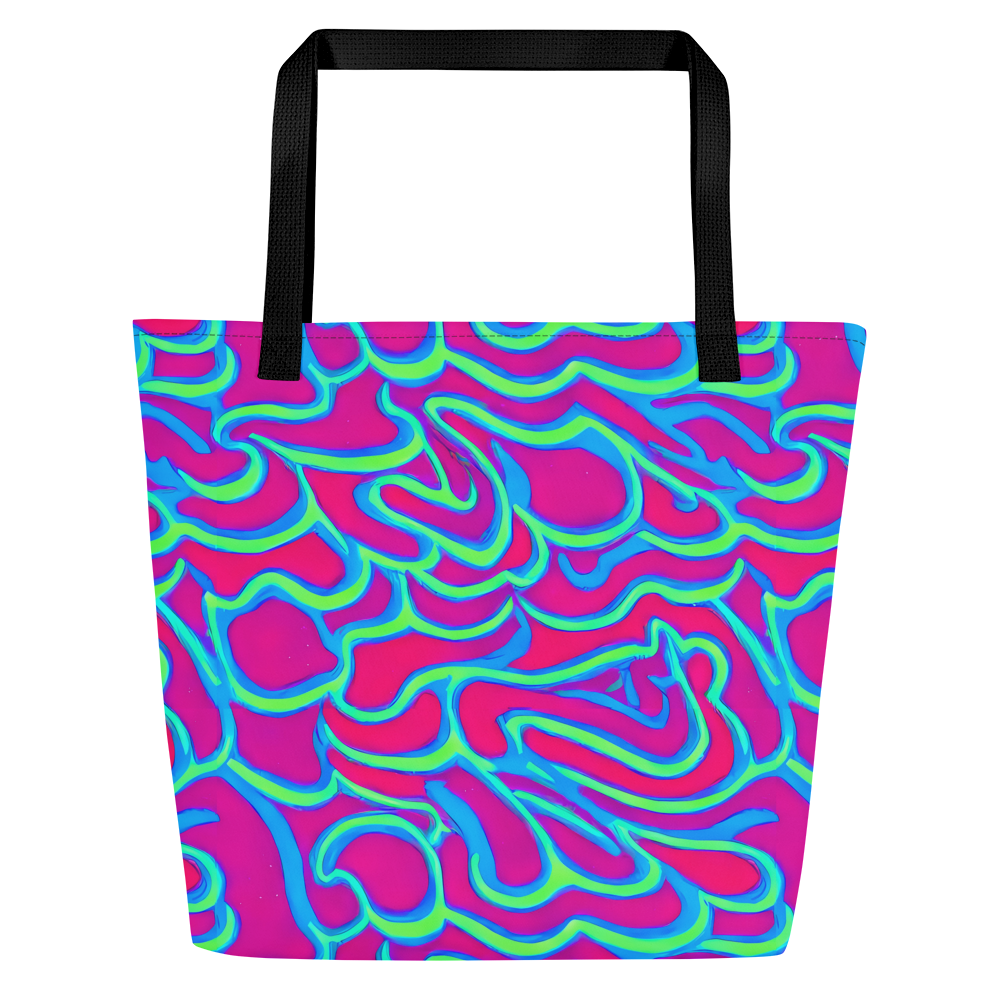 Large Tote Bag w/ Pocket - Aquatic Ember