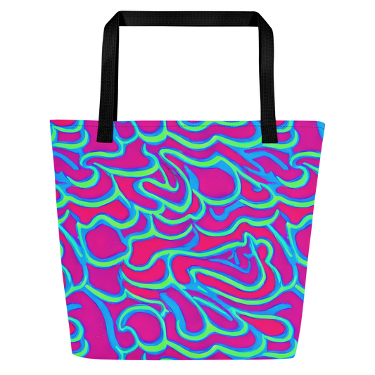 Large Tote Bag w/ Pocket - Aquatic Ember