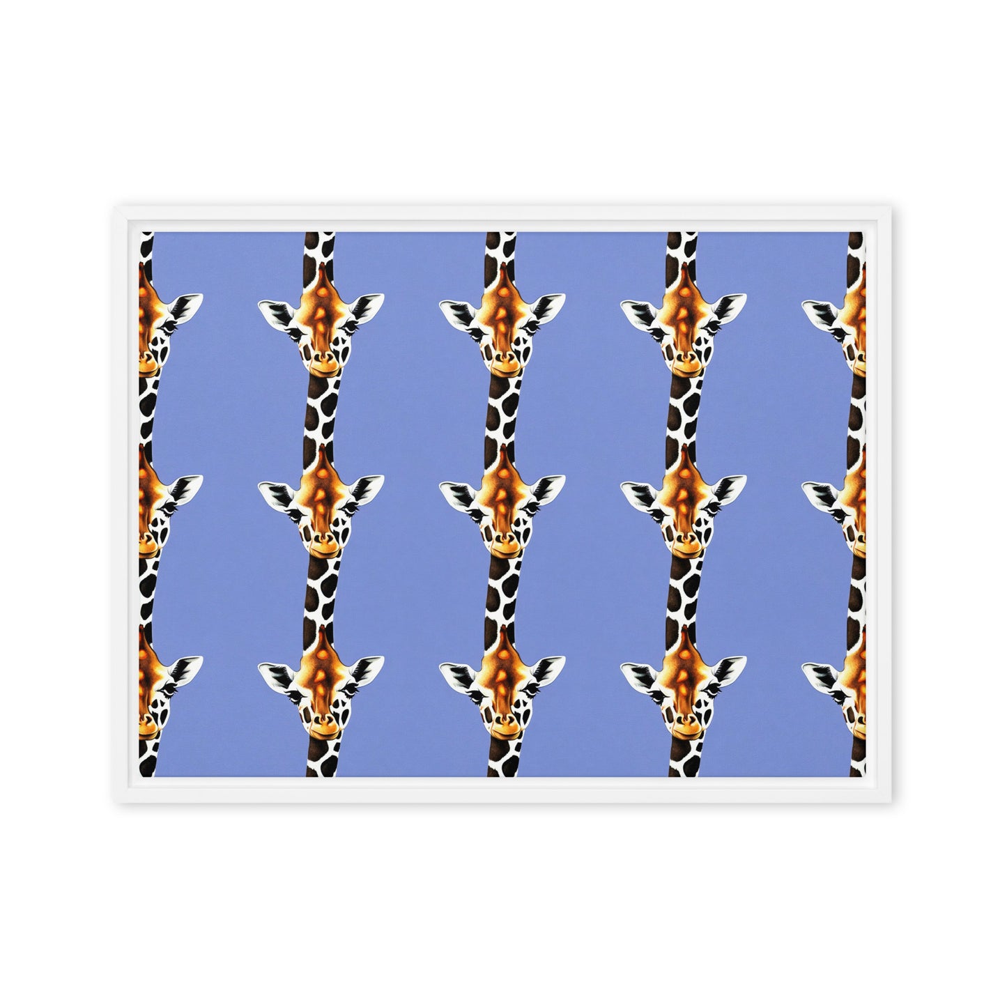 Framed Canvas (in) - Giraffe Glow