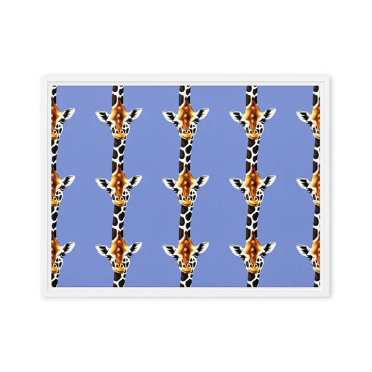 Framed Canvas (in) - Giraffe Glow