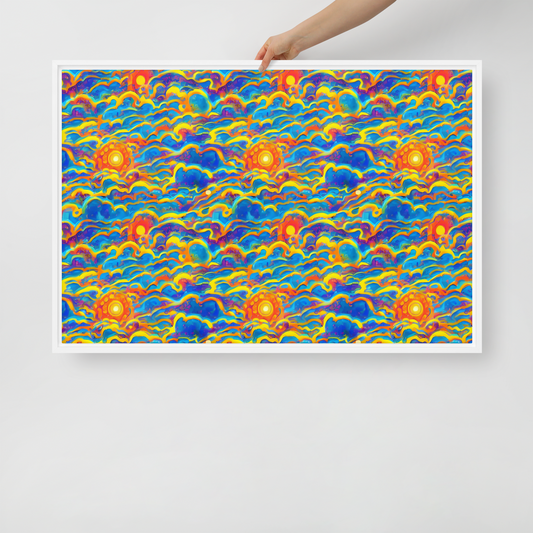 Framed Canvas - Chroma Ripple