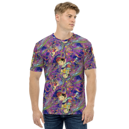 Men's Crew Neck T-Shirt - Spiral of Stardust