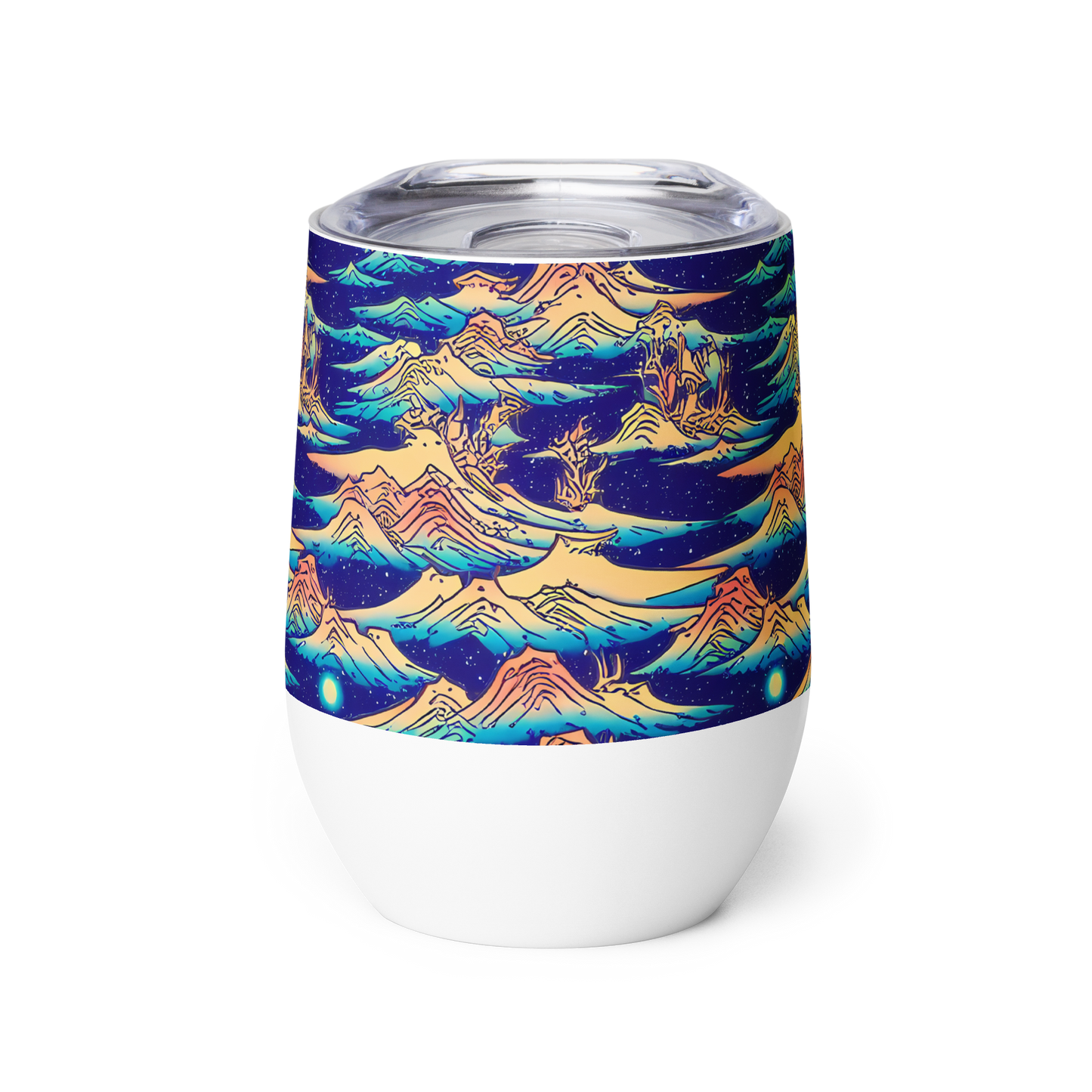 Wine Tumbler - Mystical Mountain Mirage