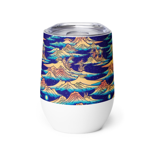 Wine Tumbler - Mystical Mountain Mirage