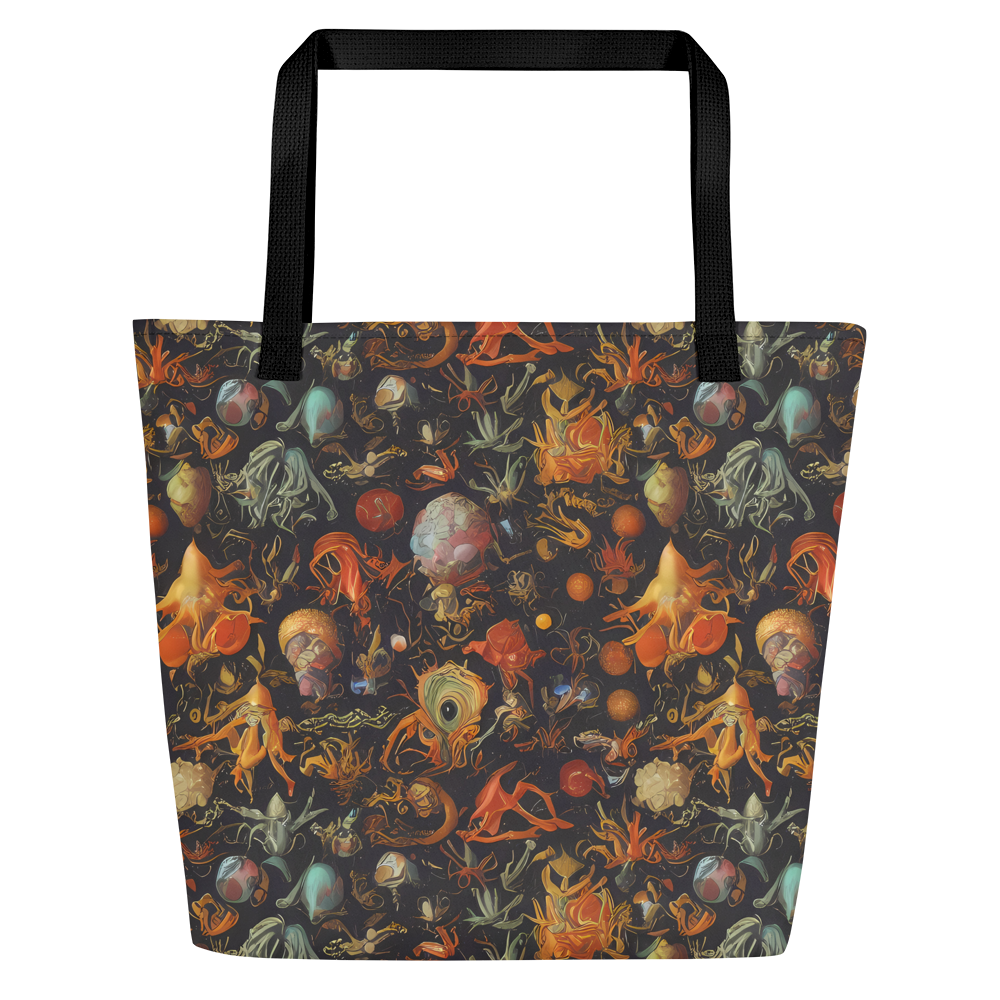 Large Tote Bag w/ Pocket - Florescent Void