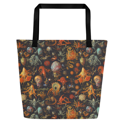 Large Tote Bag w/ Pocket - Florescent Void