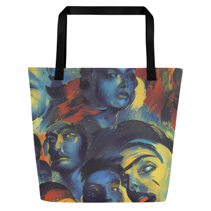 Large Tote Bag w/ Pocket - Vivid Visage