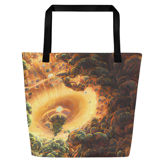 Large Tote Bag w/ Pocket - Volcanic Cascade