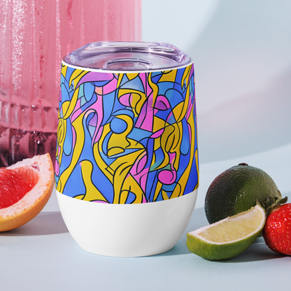 Wine Tumbler - Cosmic Curves