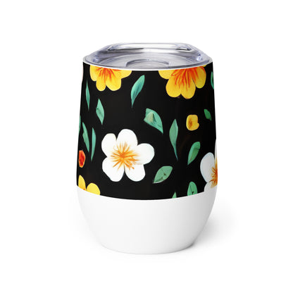 Wine Tumbler - Sunlit Blossoms