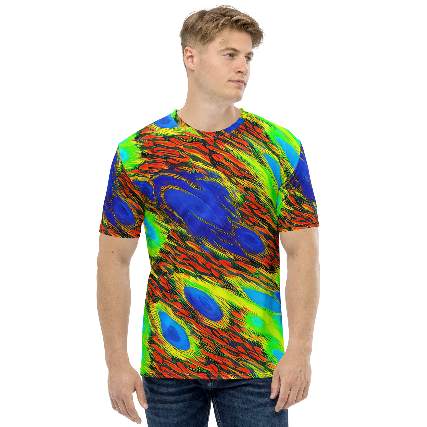 Men's Crew Neck T-Shirt - Hodgkin's Blaze