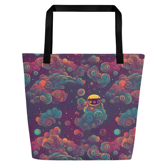 Large Tote Bag w/ Pocket - Nebula Dreamscape