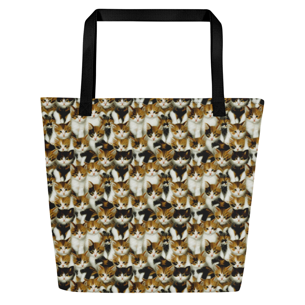 Large Tote Bag w/ Pocket - Cuddle Chaos