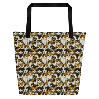 Large Tote Bag w/ Pocket - Cuddle Chaos