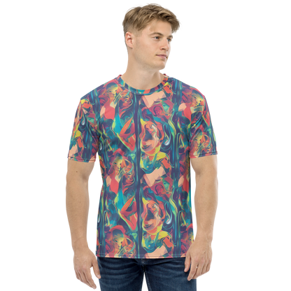 Men's Crew Neck T-Shirt - Neon Aurora