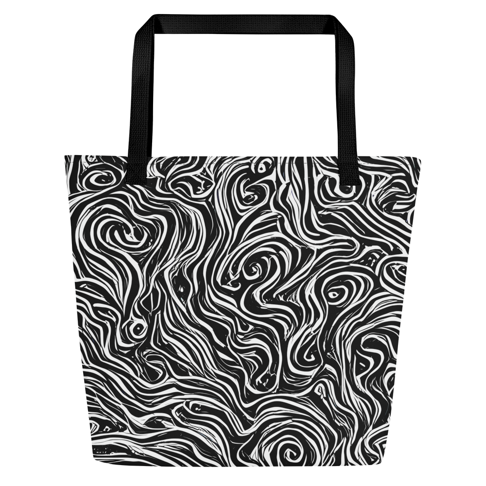 Large Tote Bag w/ Pocket - Inky Whispers