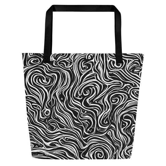 Large Tote Bag w/ Pocket - Inky Whispers