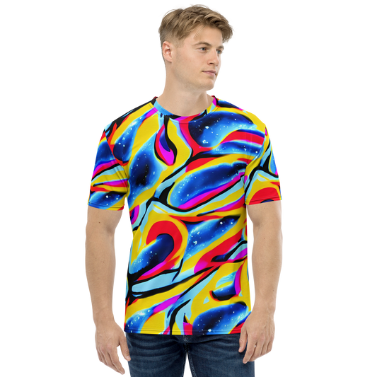 Men's Crew Neck T-Shirt - Electric Dreamscape