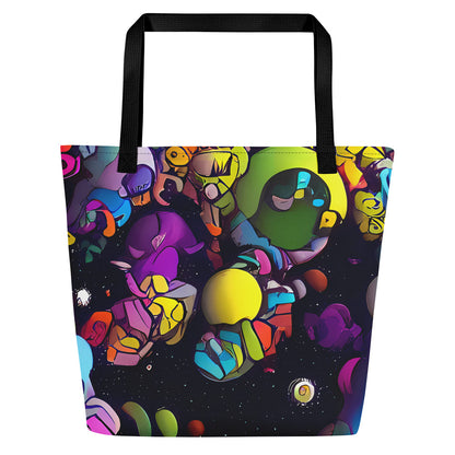 Large Tote Bag w/ Pocket - Galactic Playground
