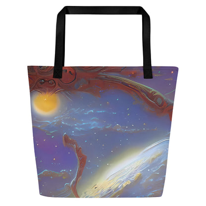 Large Tote Bag w/ Pocket - Stellar Drifters