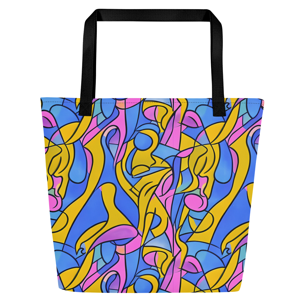 Large Tote Bag w/ Pocket - Cosmic Curves