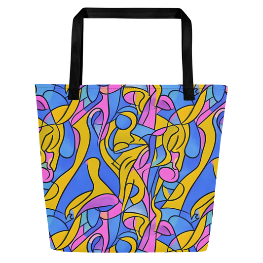 Large Tote Bag w/ Pocket - Cosmic Curves