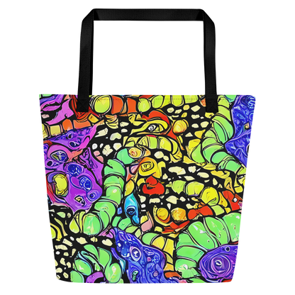 Large Tote Bag w/ Pocket - Frostwork Fantasy