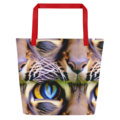 Large Tote Bag w/ Pocket - Eye of the Wild