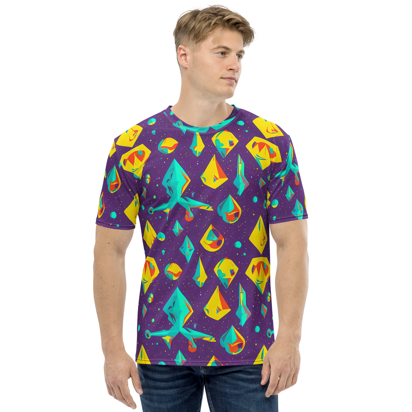 Men's Crew Neck T-Shirt - Cascading Prism