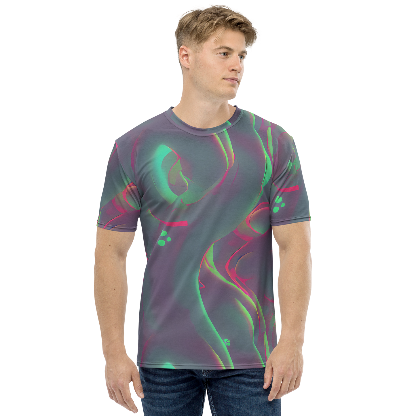 Men's Crew Neck T-Shirt - Neon Whisper